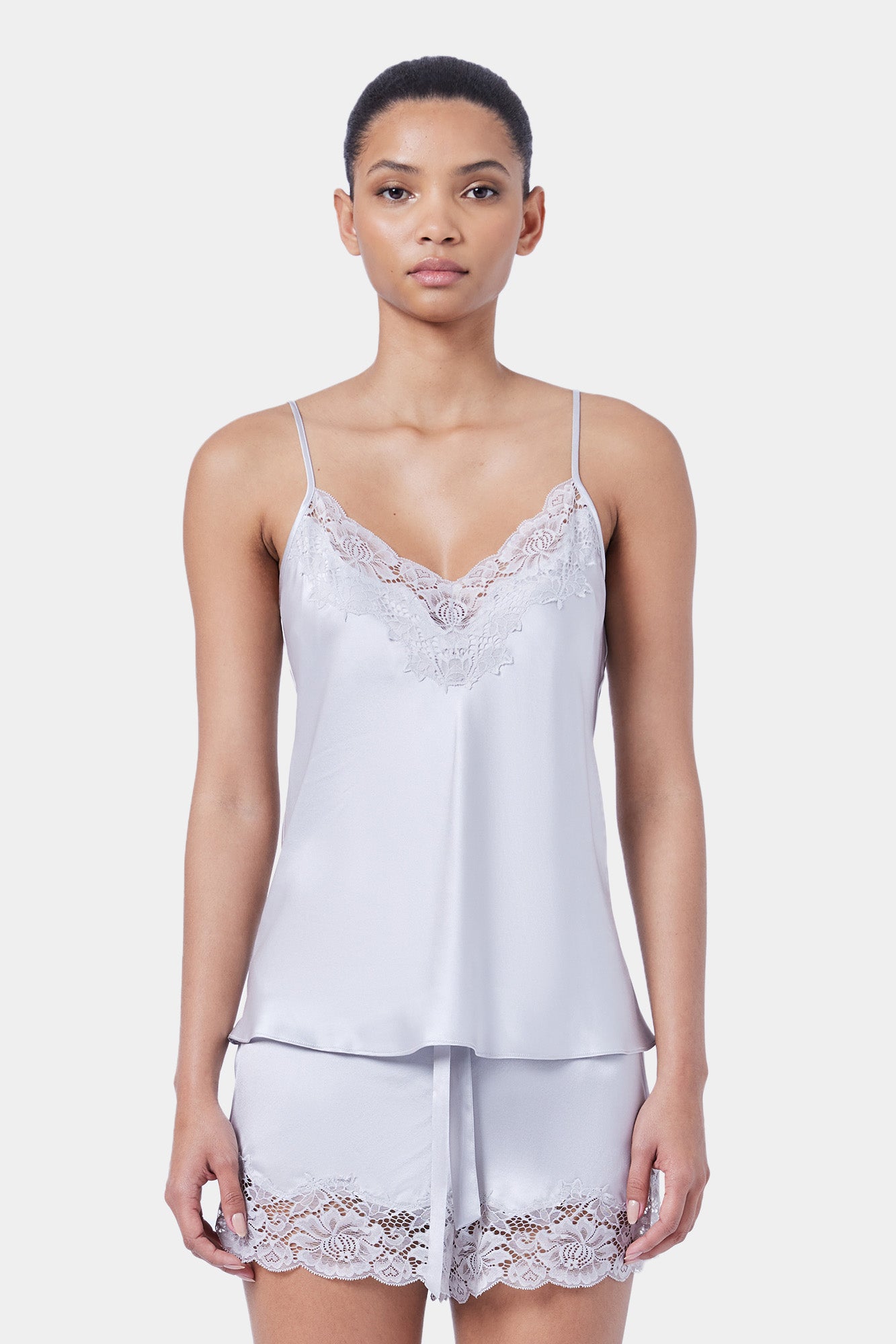 The Silk Cami By GINIA In Silver
