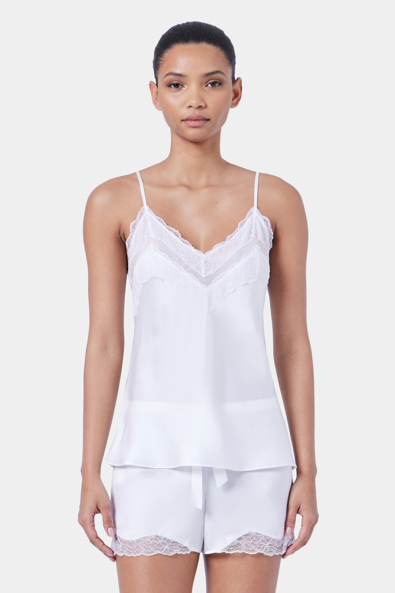 The Skylar Lace Cami By GINIA In White