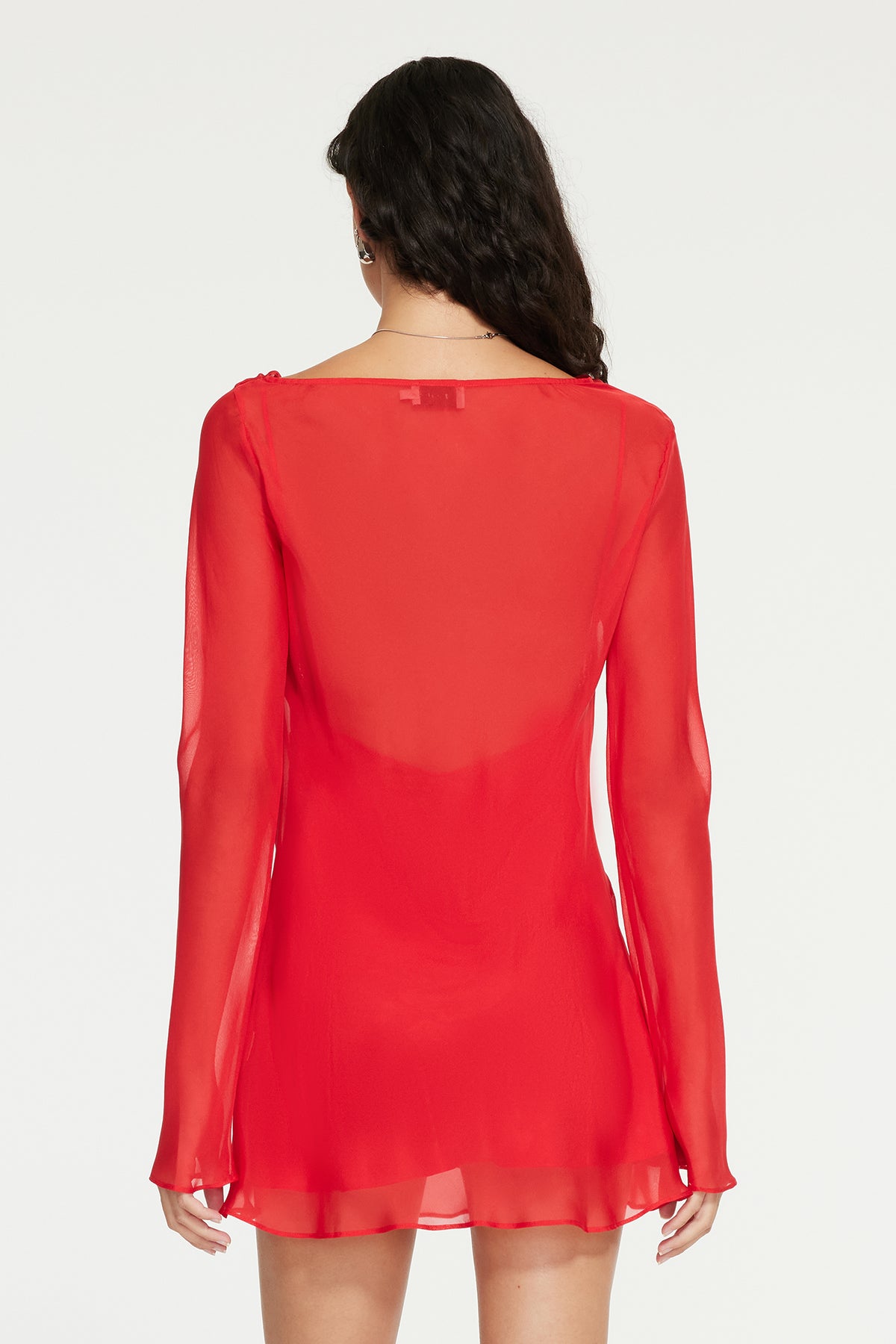 The Marcelle Mini Dress By GINIA In Red Chilli