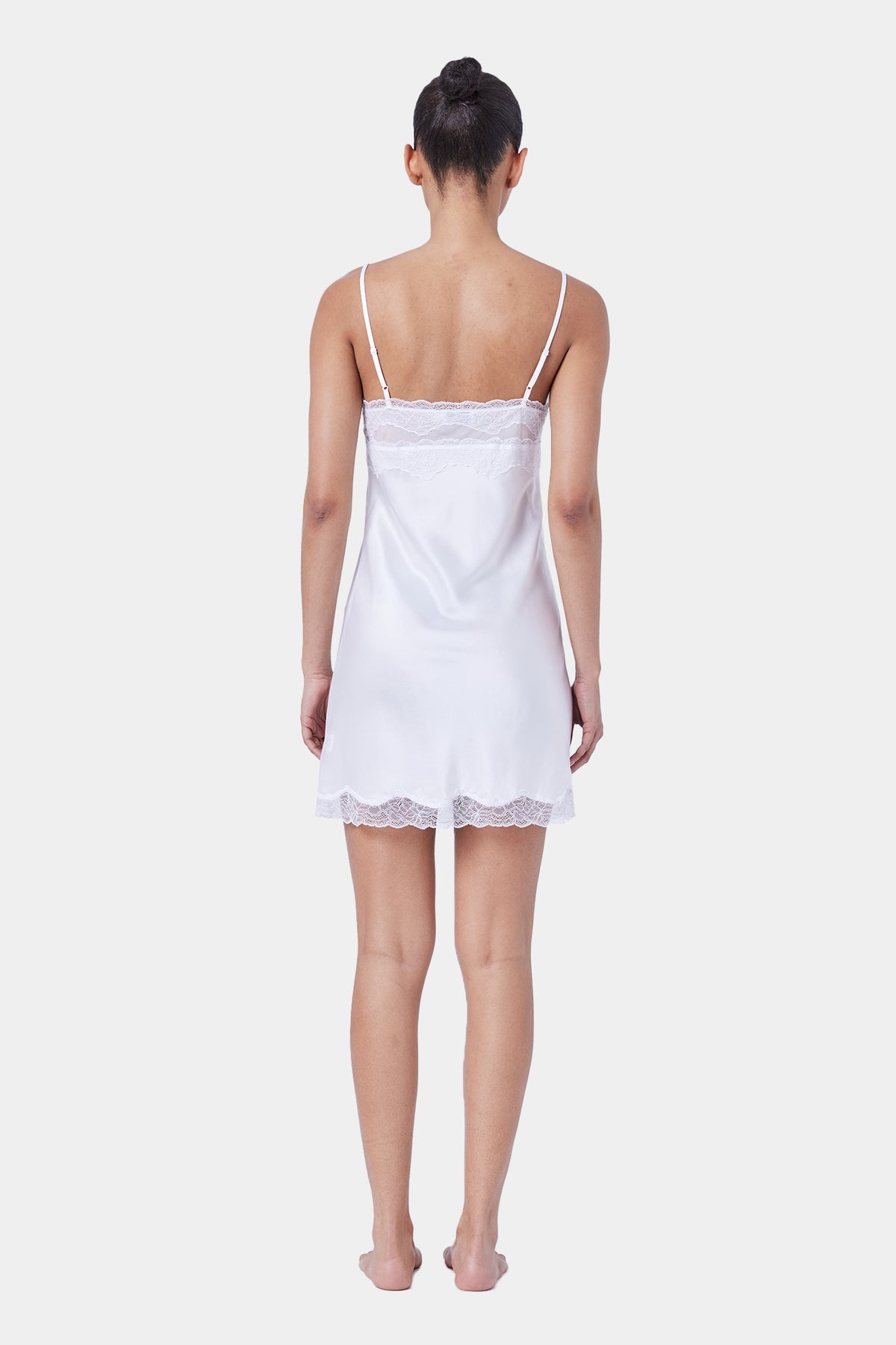The Skylar Lace Chemise By GINIA In White