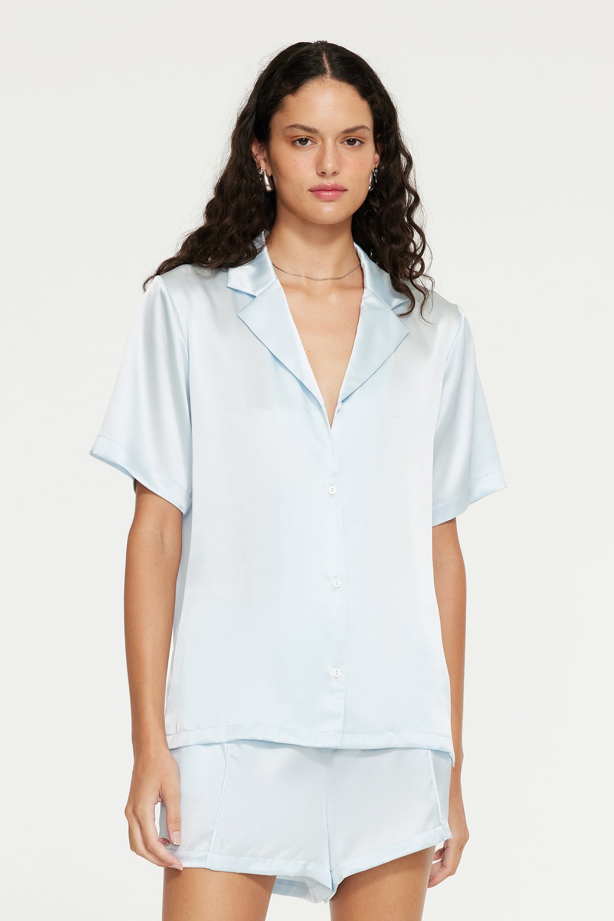 The Camp Shirt By GINIA In Ice Blue