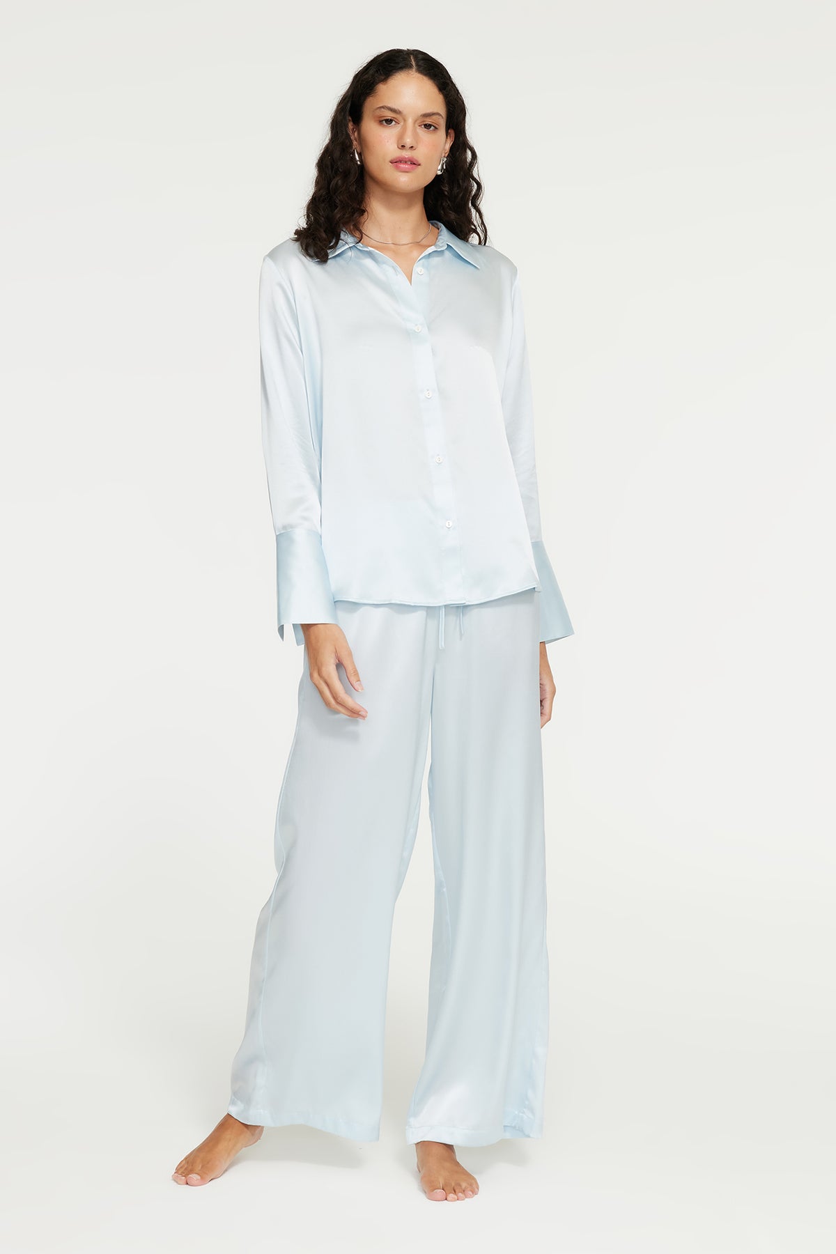 The Isla Shirt By GINIA In Ice Blue