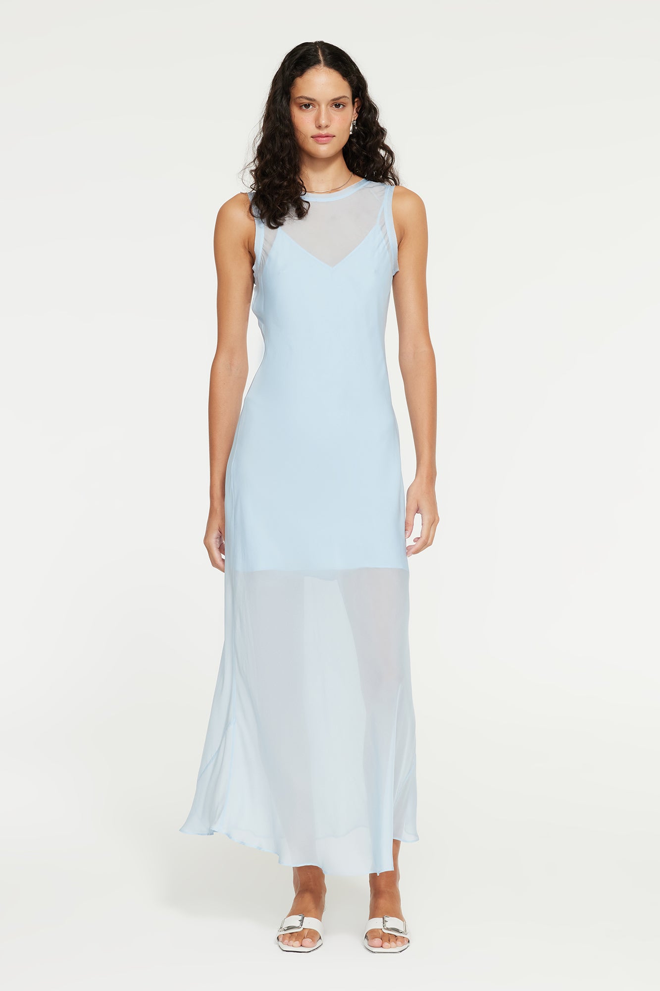 The Marli Dress By GINIA In Cornflower Blue