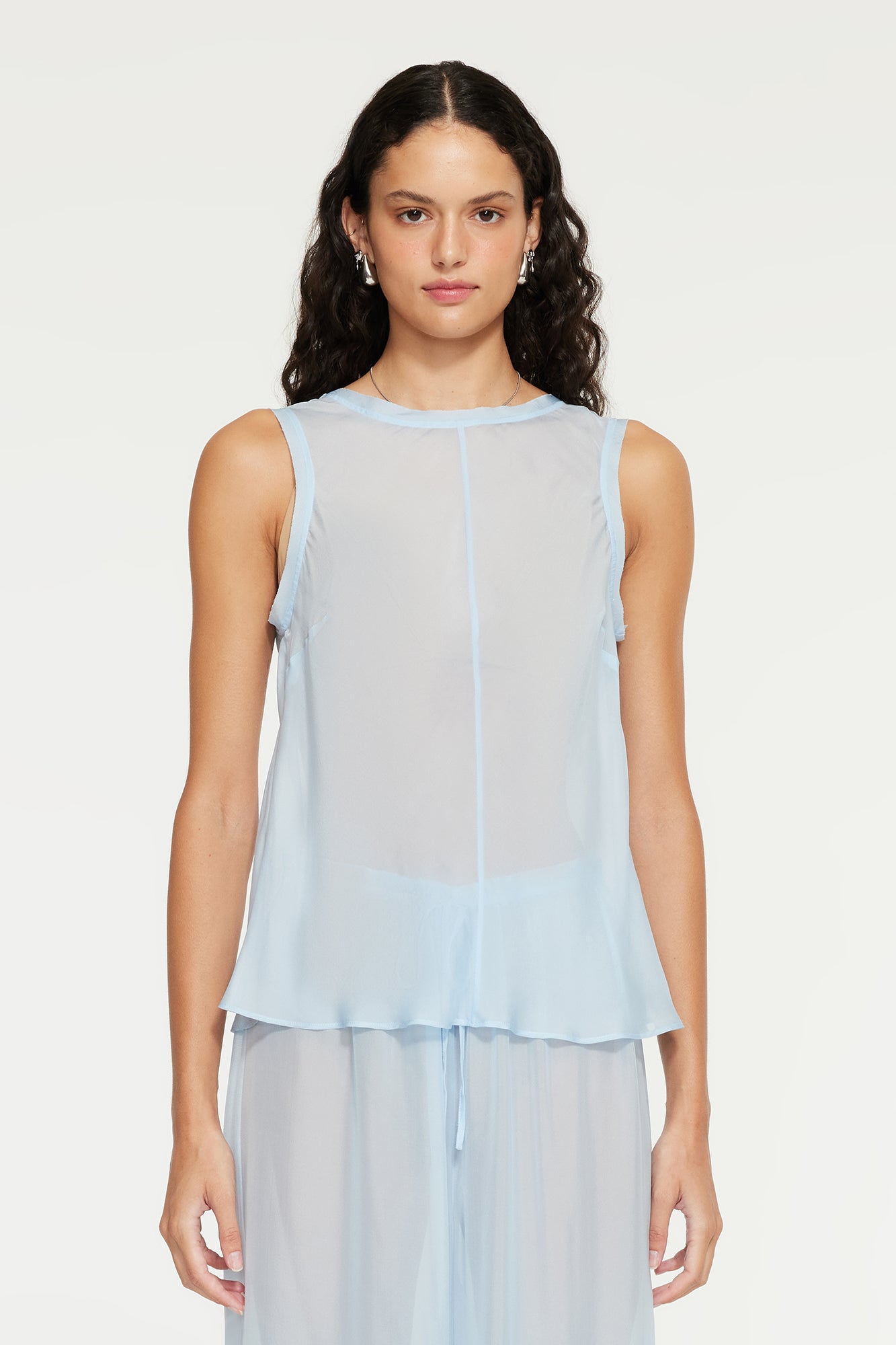 The Marli Top By GINIA In Cornflower Blue