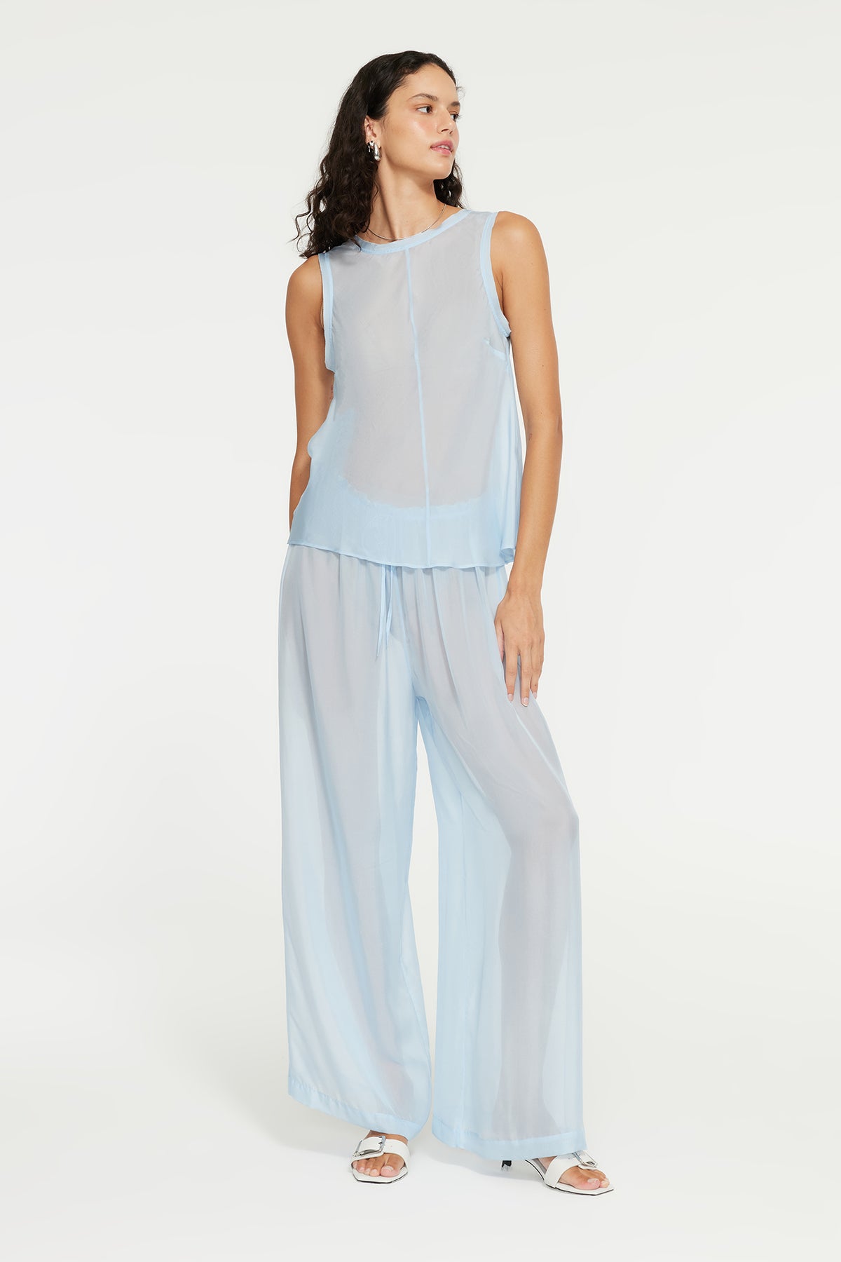 The Marli Top By GINIA In Cornflower Blue