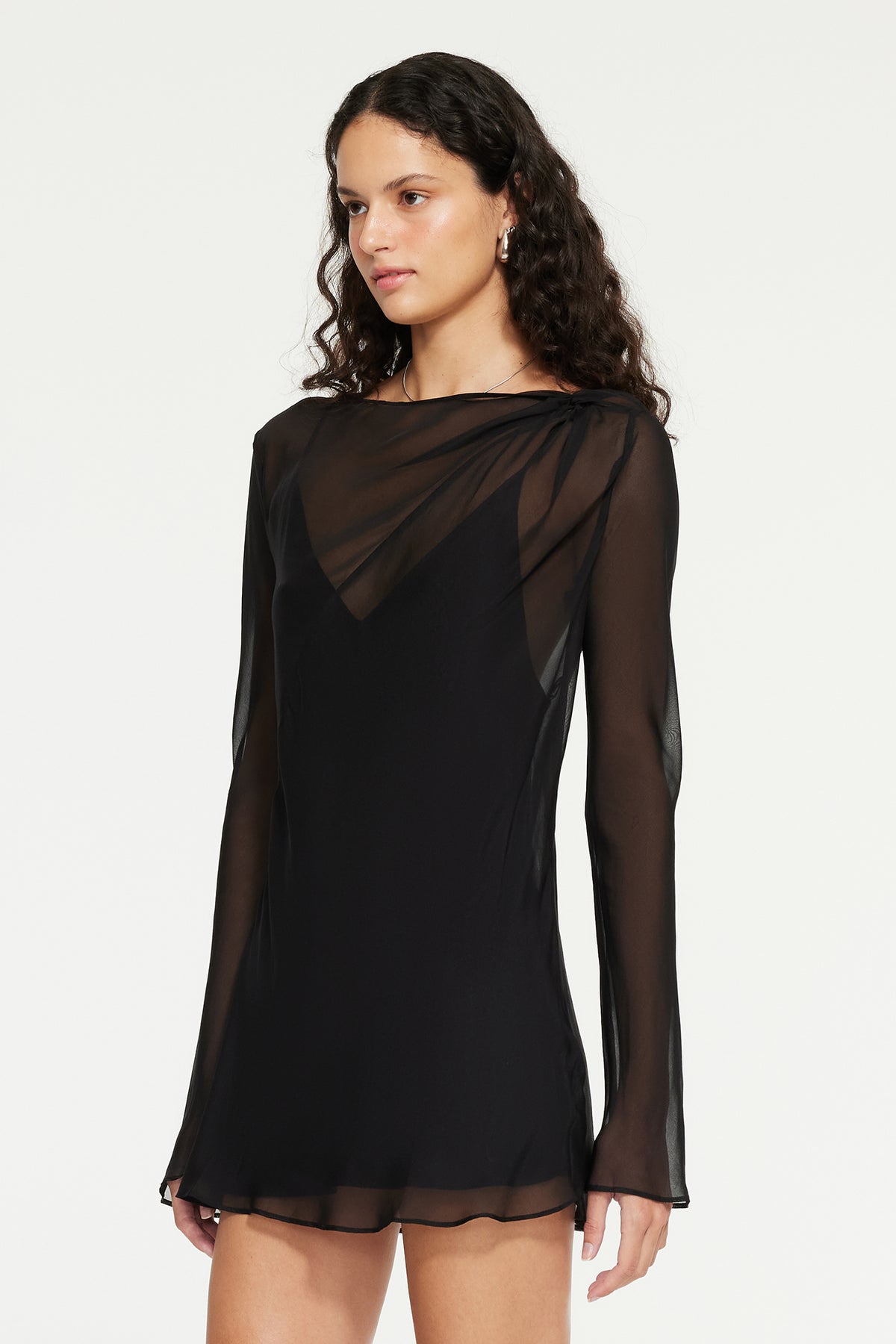 The Marcelle Mini Dress By GINIA In Black