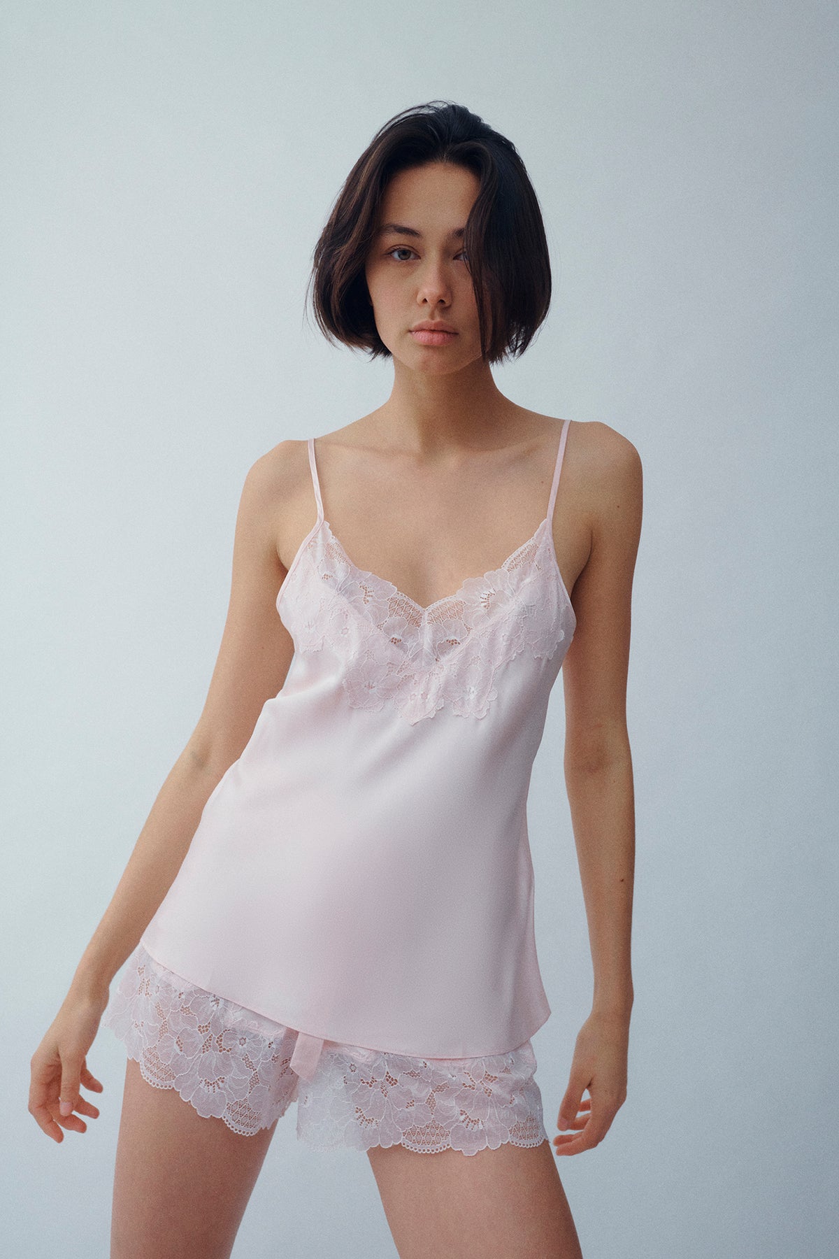 Silk Shorts in Primrose Pink