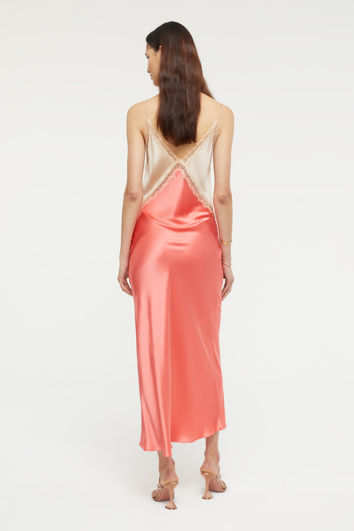 Sadie Dress in Almond Coral - 100% Silk | Ginia RTW