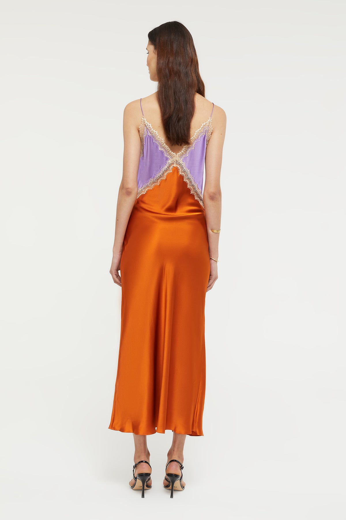 Sadie Dress in Amethyst/Sunset - 100% Silk | Ginia RTW