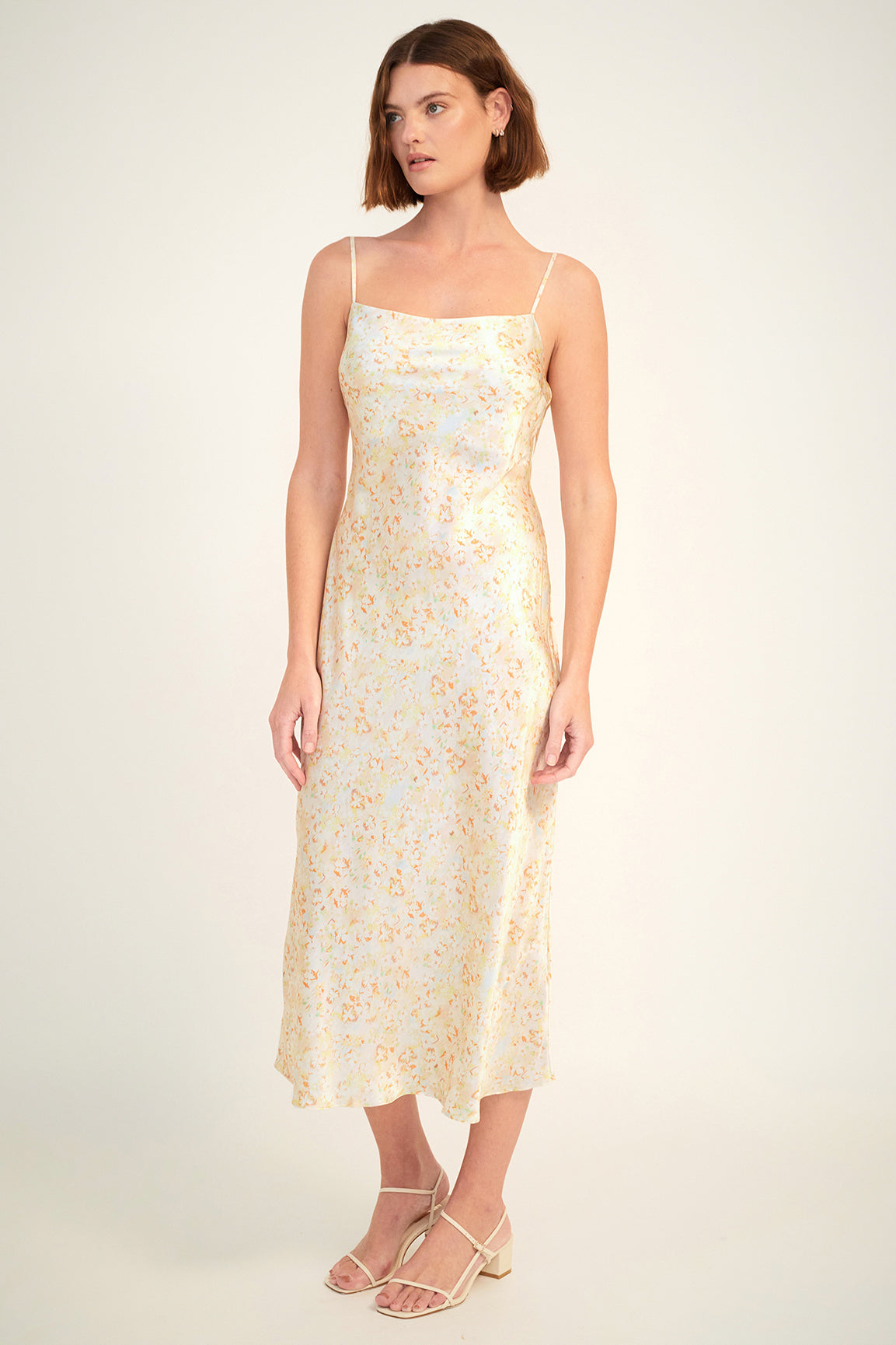 GINIA Blaire Silk Slip Dress in Westringa Floral Print