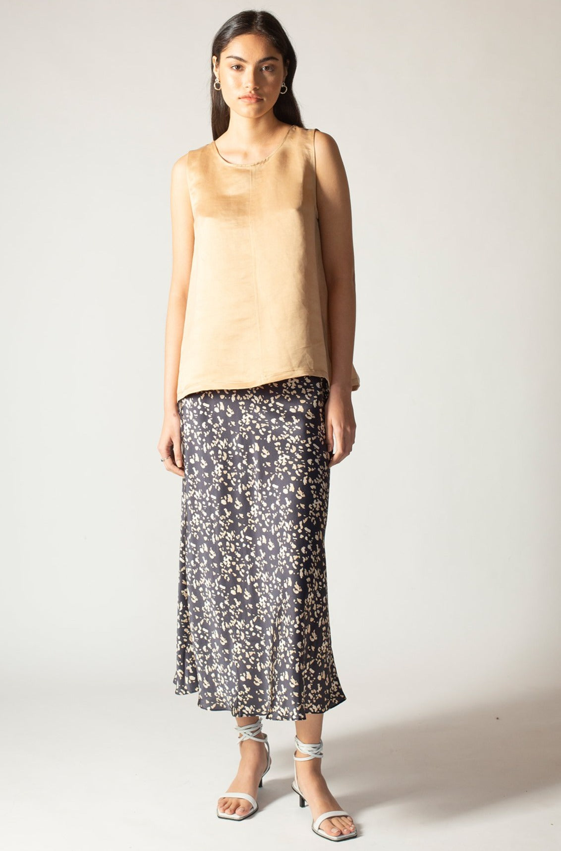 Ginia RTW,Stella Panthere Silk Skirt,Skirt