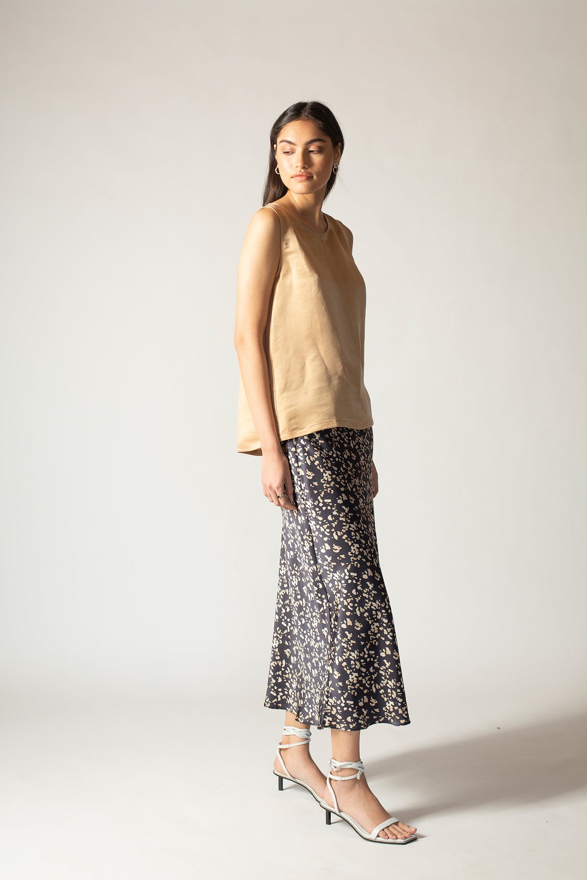 Ginia RTW,Stella Panthere Silk Skirt,Skirt