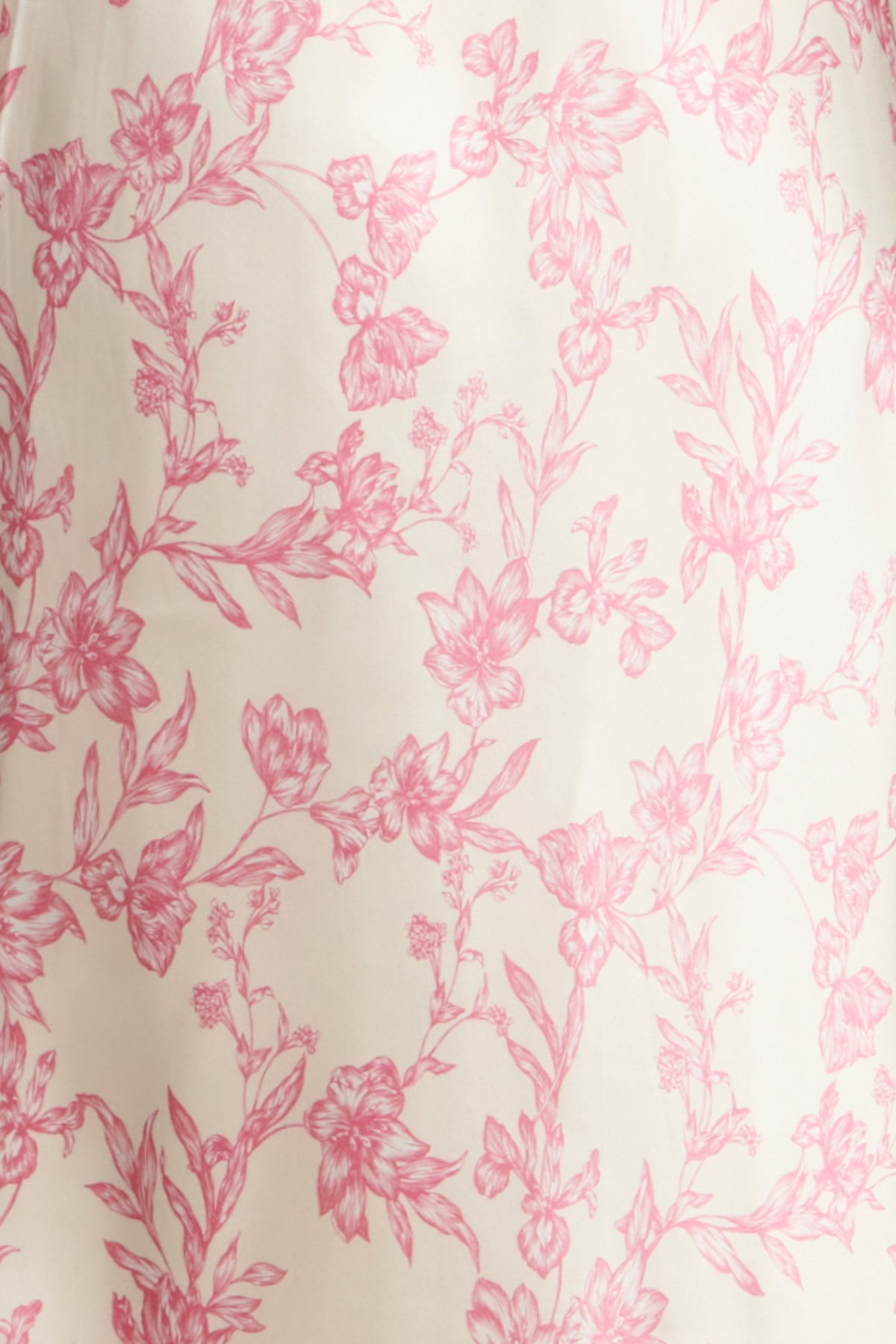 GINIA Silk Isabel Wrap Top Pink Sketch Floral