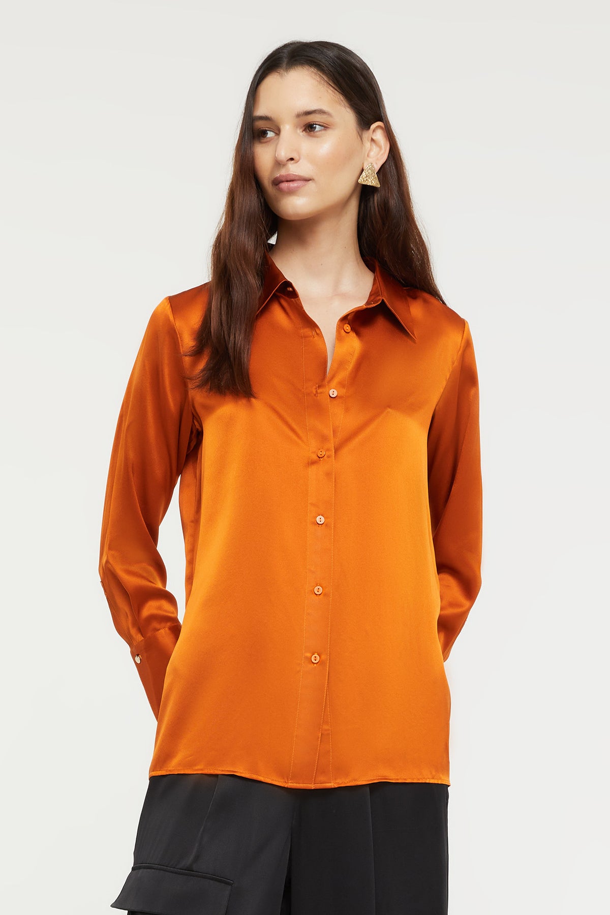 Shirt in Sunset 19 Momme Silk | GINIA RTW